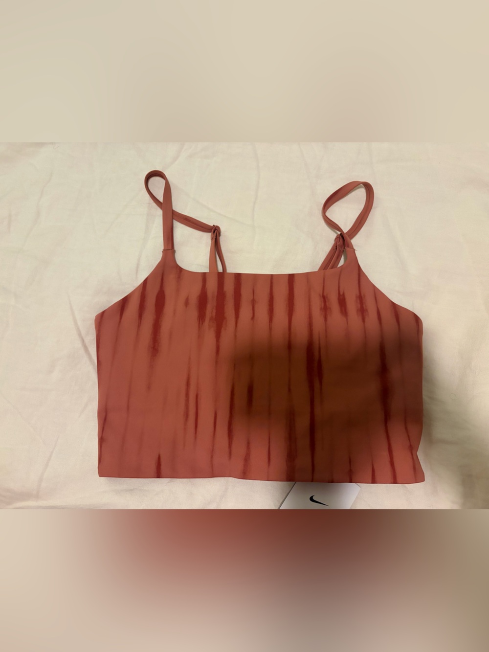 Nike Women's Mauve Tie-Dye Crop Cami/Sports bra